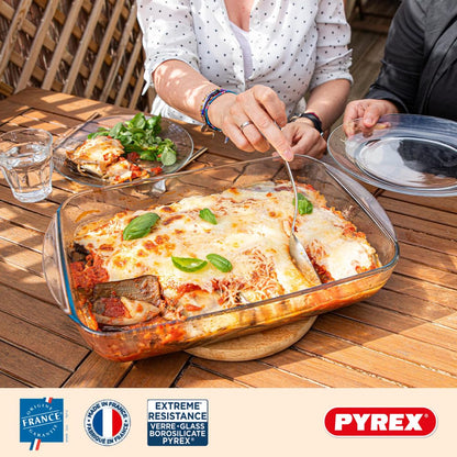 Pyrex 8023510 Auflaufformen-Set, 3-teilig, Borosilikatglas