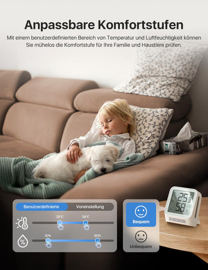 X-Sense WLAN Thermometer Hygrometer innen, 3 Stück, mit App