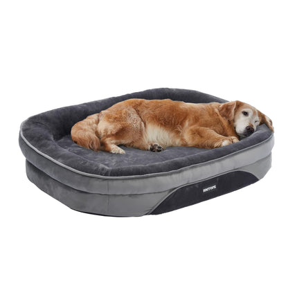 HMTOPE Orthopädisches Hundebett Hundesofa, 106 x 79 cm, Dunkelgrau