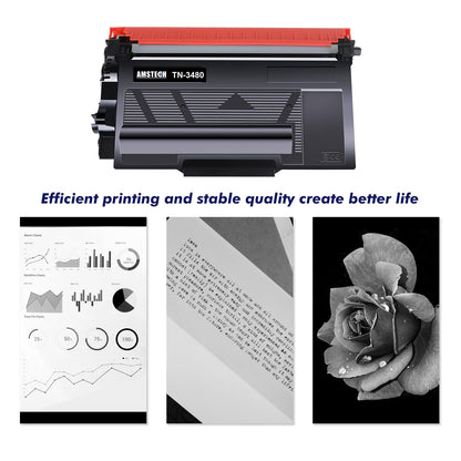 Amstech TN-3480 Toner kompatibel für Brother, schwarz, 2er-Pack