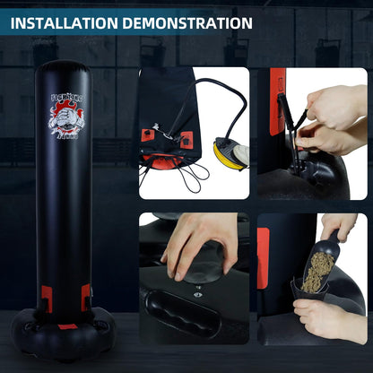 ZERRO Aufblasbarer Standboxsack 166cm – Kinder & Erwachsene