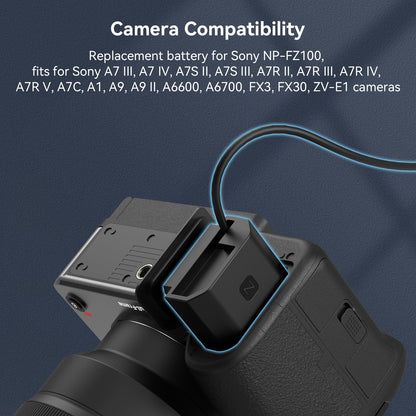 SMALLRIG Dummy Battery NP-FZ100 Netzteil Adapter Kit für Sony 4269B