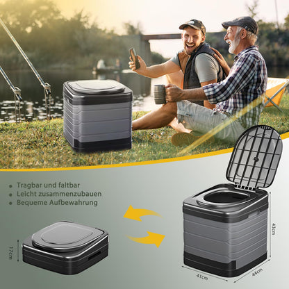 congumi Faltbare Campingtoilette XXL – Mobil, 40cm Höhe