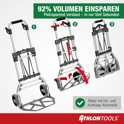 ATHLON TOOLS Schwerlast-Sackkarre klappbar 150kg Alu – Modell 2025