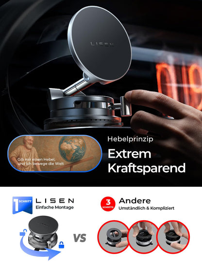 LISEN MagSafe Handyhalterung Auto mit Ladefunktion, Qi2.2 25W