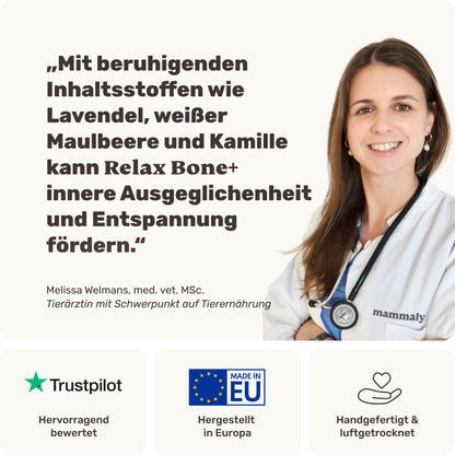 mammaly Relax Bone+ Kauknochen mit Kamille & Lavendel, 17 cm