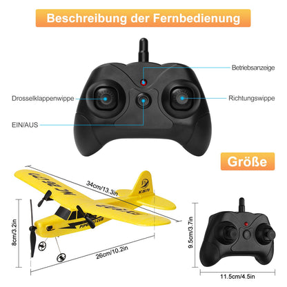 Henakmsl FX-803 RC Flugzeug 2,4 GHz RTF für Anfänger Gelb