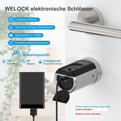 WELOCK Touch41 Fingerabdruck Türschloss IP65 - Verstellbar