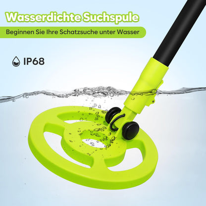 iTayga Metalldetektor für Kinder, faltbar, wasserdichte Spule