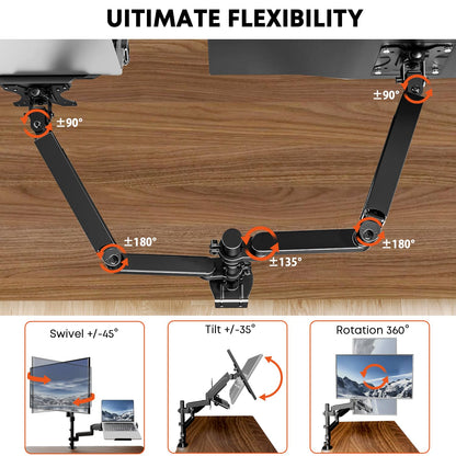 PUTORSEN Monitor Laptop Halterung Federgestützt 17-32" / 18" Notebook