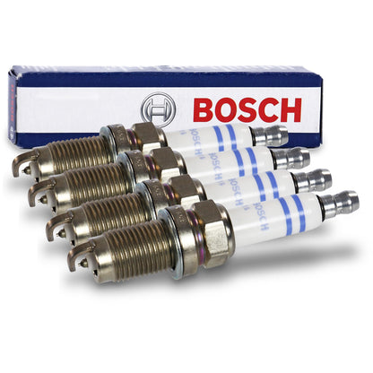 Bosch Zündkerze Iridium FR6HI332, 4 Stück für VW Golf, Polo – 4er-Set mit Iridium-Elektrode