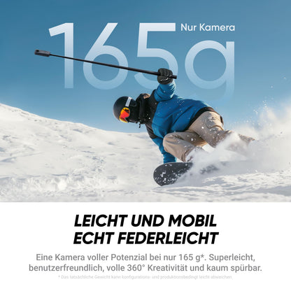 Insta360 X4 Air Starter-Bundle – 8K 360°-Kamera mit Selfie-Stick