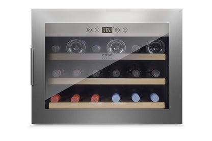 Caso WineSafe 18 EB Weinkühlschrank für 18 Flaschen – Einbau Inox