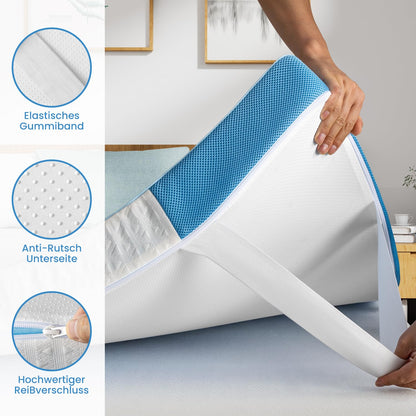 BedStory Harter Gel Kaltschaum Topper H3/H4 - 180x200 cm