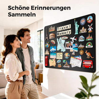 LYZZXI Magnettafel Schwarz 50x80 cm, Magnetwand für Fotos & Magnete