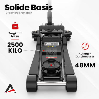 AUTORIA Wagenheber 2.5T flach hydraulisch mit Koffer