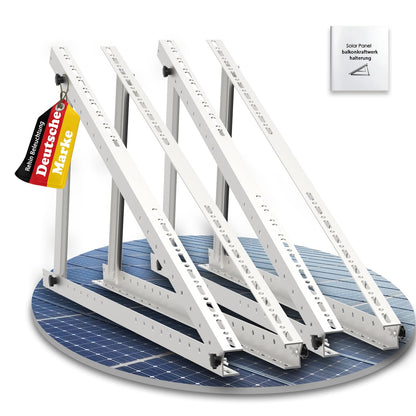 Rhein Beleuchtung Solarmodul Halterung 114 cm, 0-90° verstellbar aus eloxiertem Aluminium