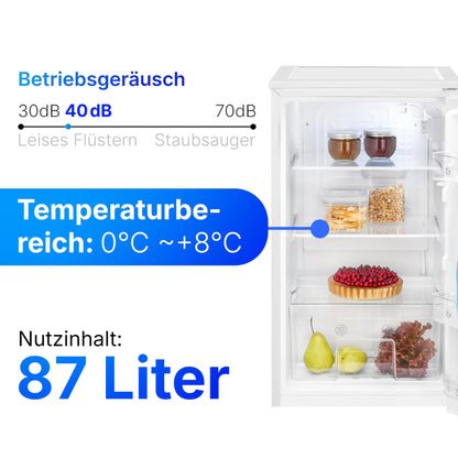 Bomann VS 7255 Kühlschrank ohne Gefrierfach – 87L Weiss