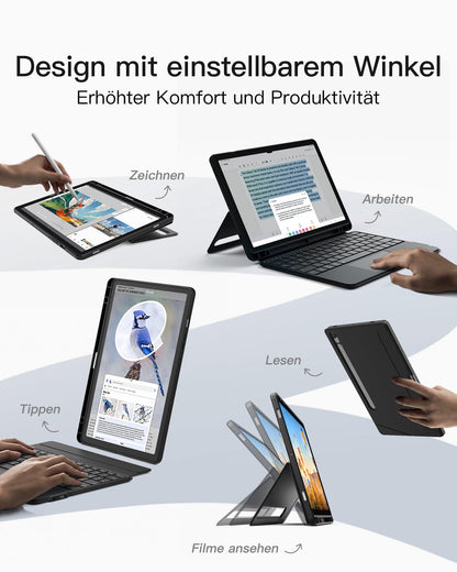 Inateck AceTouch N0064 Tastaturhülle Samsung Tab S10 FE/S9 FE/S9