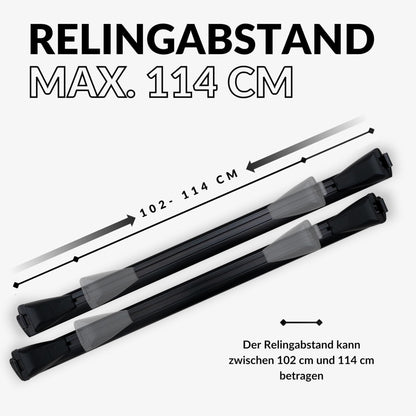 Owen Dachträger 3.0 Pro - Schwarz 120cm für geschlossene Reling