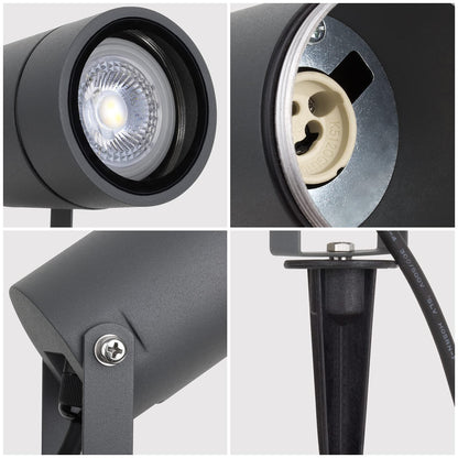 DAWALIGHT Erdspiess Gartenstrahler GU10 LED - 4er Set Warmweiss