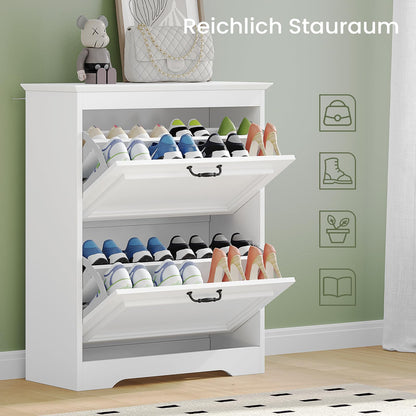 Brinlawb Schuhkipper 2 Klappen 8-12 Paar Schuhe – Weiss