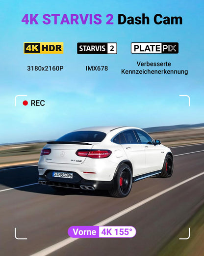 VANTRUE S1 PRO MAX 4K STARVIS 2 Dashcam Auto Vorne 5G WLAN