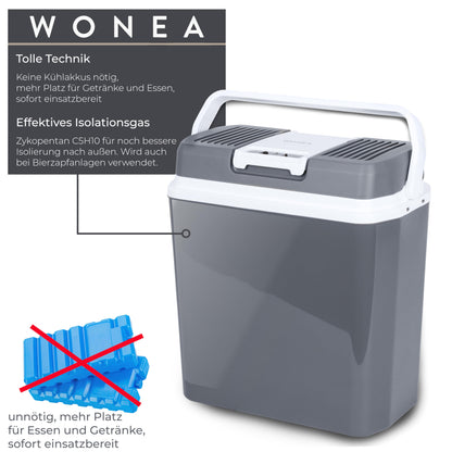 EcoCool 24L Kühlbox Thermoelektrisch 12V/230V Kühlen & Heizen USB