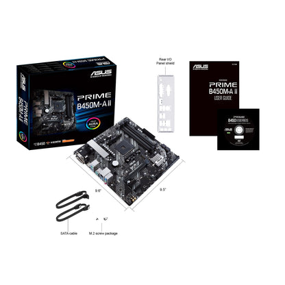 Asus Prime B450M-A II Hauptplatine Sockel AM4 mATX