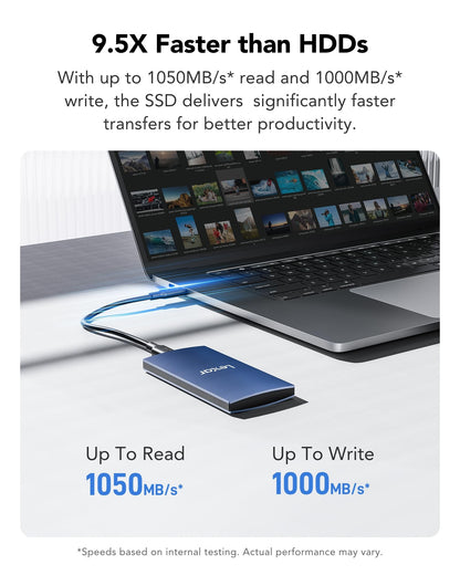 Lexar ES3 Portable Externe SSD 1TB USB 3.2 Gen2 - Blau