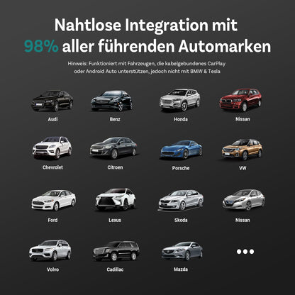 OTTOCAST Mini Edge 2-in-1 Wireless Carplay Android Auto Adapter