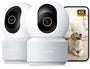 Anona Pano 4K UHD Überwachungskamera innen, 360°, Wi-Fi 6, 2er-Pack mit Zweiwege-Audio