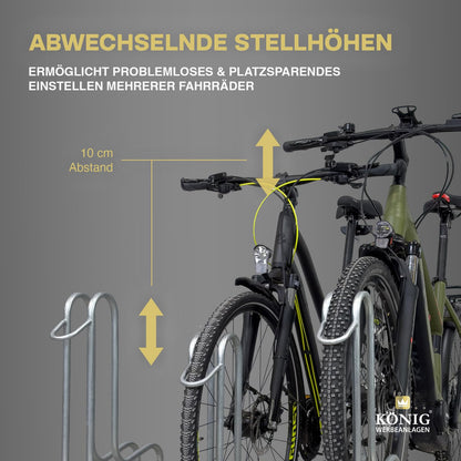 Dreifke Standparker Wyk Fahrradständer für 4 Räder einseitig