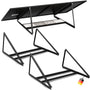 SolarXon Solarmodul Halterung MB1-118BK, 118 cm, 0-90°, schwarz – Schienen aus Aluminium