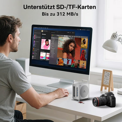 ACASIS Mac mini M4 Docking Station mit Dual NVMe SSD Gehäuse - 40Gbps