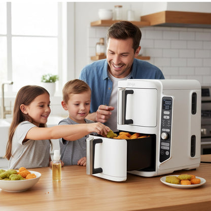 Ninja SL400EUWH Doppel XL Doppel-Heissluftfritteuse – Weiss