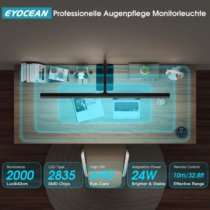 EYOCEAN LED Monitorlampe 80cm - Gestensteuerung, mit Sockel
