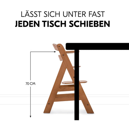 hauck Alpha+ Newborn Set 2in1 Bouncer Babyhochstuhl - Walnuss