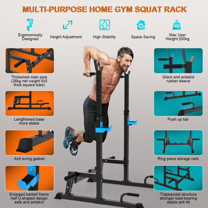 Multifunktions Squat Rack Hantelständer – Höhenverstellbar