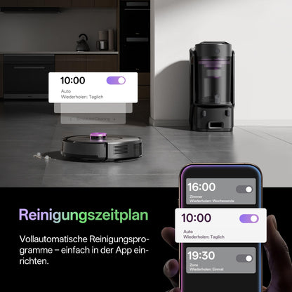 Vexilar W15 Saugroboter mit Wischfunktion, beutellose Absaugstation