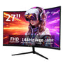 CRUA CR270QA 27 Zoll Curved Monitor Full HD 144Hz HDMI VGA mit neigbarem Standfuss