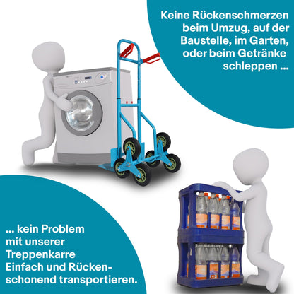 Bituxx Treppen-Sackkarre 200kg klappbar – Hartreifen