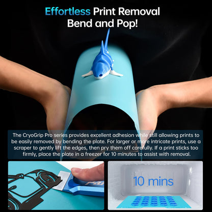 BIQU CryoGrip Pro Glacier Federstahlplatte - Bambu-Lab H2D, 355x346mm
