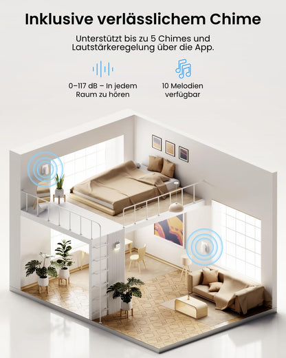 Reolink Video Doorbell WiFi, 5MP Video-Türklingel mit Paketerkennung