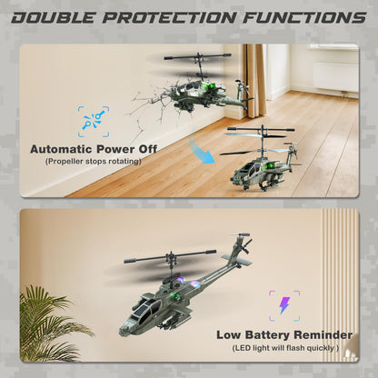 VATOS RC Hubschrauber XK-1 mit 2 Akkus und LED-Licht