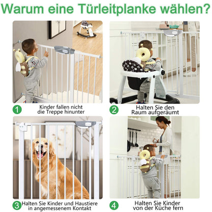 UISEBRT Treppenschutzgitter Türschutzgitter ohne Bohren, 95-105 cm