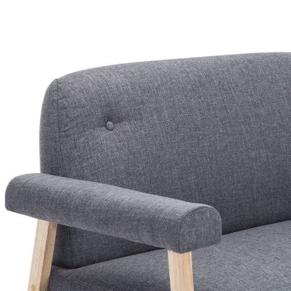 vidaXL Sofa 2-Sitzer Polstersofa – Stoff Dunkelgrau