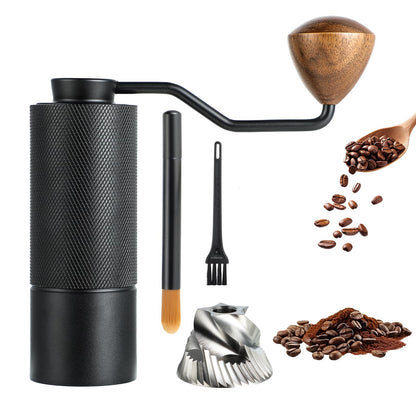 ISHEWUDU Manuelle Kaffeemühle, Kaffeemühle Manuell mit konischem Frässtift aus Edelstahl, Handkaffeemühle, tragbare und kleine Kaffeebohnenmühle für ISHEWUDU bis French Press