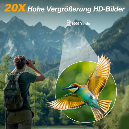 Opaita Fernglas 20x52 HD mit FMC-Objektiven und BAK-4-Prismen