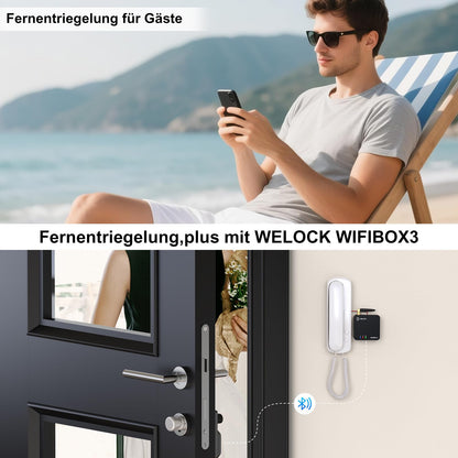 WELOCK U81 Ultra Smartes Türschloss mit Fingerabdruck, App und RFID